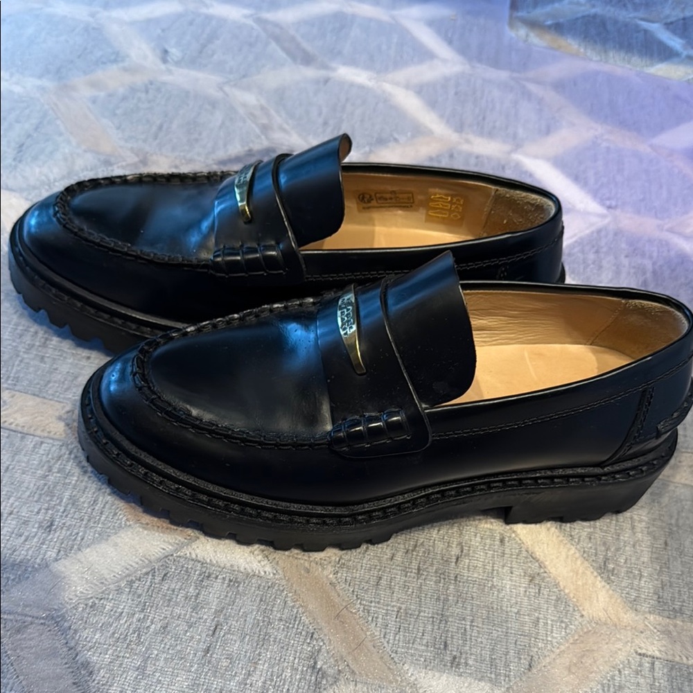 Isabel Marant Black Leather Loafers - Picture 3 of 6